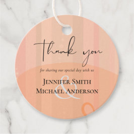 Skandinavisches Japandi Moderne Abstrakte Hochzeit Geschenkanhänger