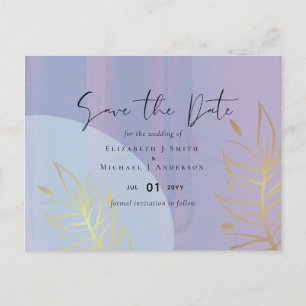 Skandinavisches Japandi Moderne Abstrakte Hochzeit Postkarte