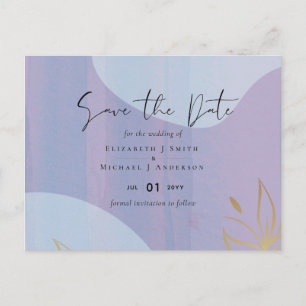 Skandinavisches Japandi Moderne Abstrakte Hochzeit Postkarte