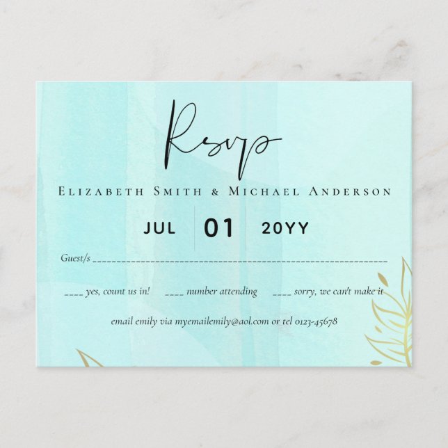 Skandinavisches Japandi Moderne Abstrakte Hochzeit Postkarte (Vorderseite)