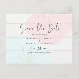 Skandinavisches Japandi Moderne Abstrakte Hochzeit Postkarte