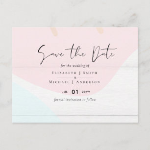 Skandinavisches Japandi Moderne Abstrakte Hochzeit Postkarte