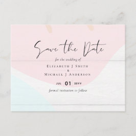 Skandinavisches Japandi Moderne Abstrakte Hochzeit Postkarte