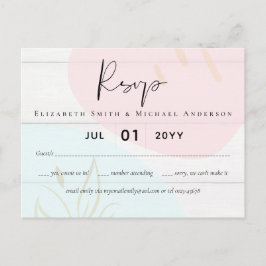 Skandinavisches Japandi Moderne Abstrakte Hochzeit Postkarte