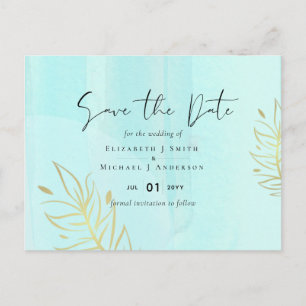 Skandinavisches Japandi Moderne Abstrakte Hochzeit Postkarte