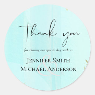 Skandinavisches Japandi Moderne Abstrakte Hochzeit Runder Aufkleber