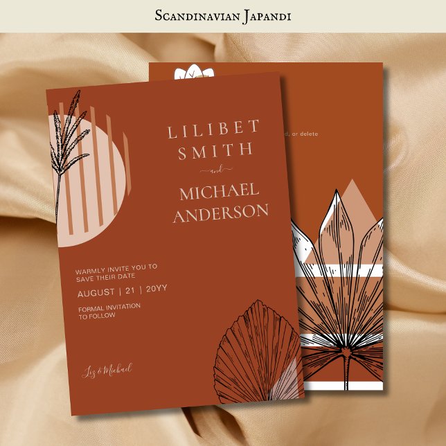 Skandinavisches Japandi Moderne Abstrakte Rett Dat Einladung (Von Creator hochgeladen)