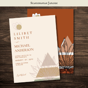 Skandinavisches Japandi Moderne Abstrakte Rett Dat Einladung