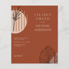 Skandinavisches Japandi Moderne Abstrakte Rett Dat Flyer