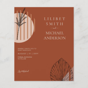 Skandinavisches Japandi Moderne Abstrakte Rett Dat Flyer