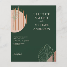 Skandinavisches Japandi Moderne Abstrakte Rett Dat Flyer