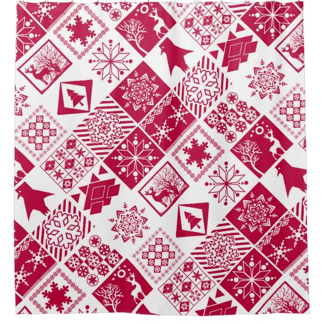 skandinavisches kariert duschvorhang (Vorderseite)