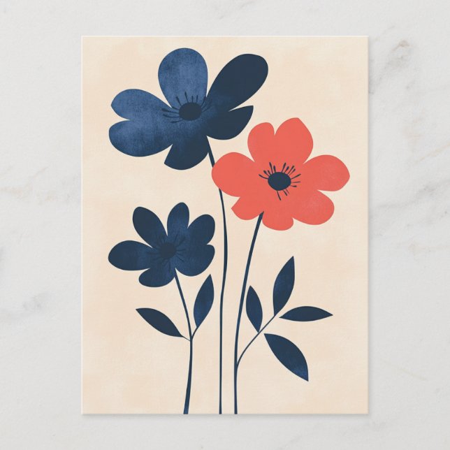 skandinavisches Minimalistisch #161 Postkarte (Vorderseite)