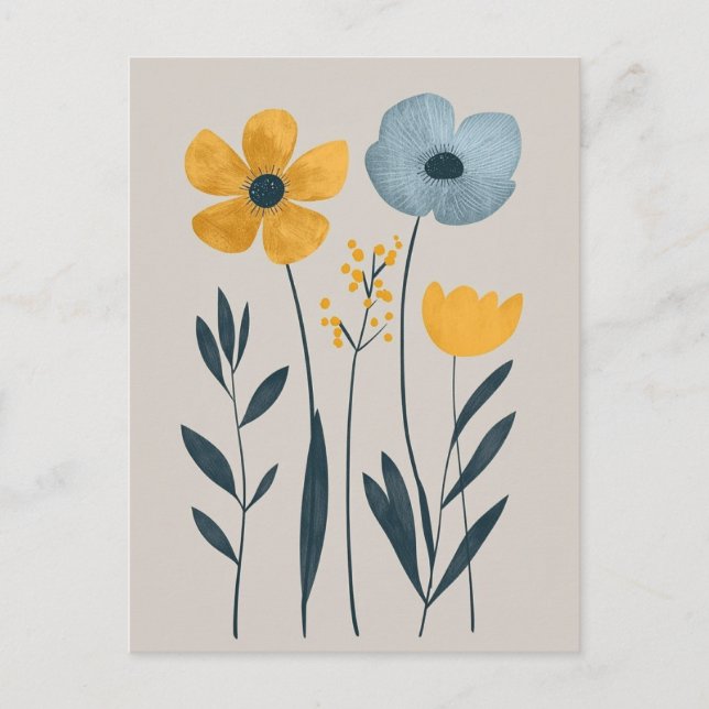 skandinavisches Minimalistisch #169 Postkarte (Vorderseite)