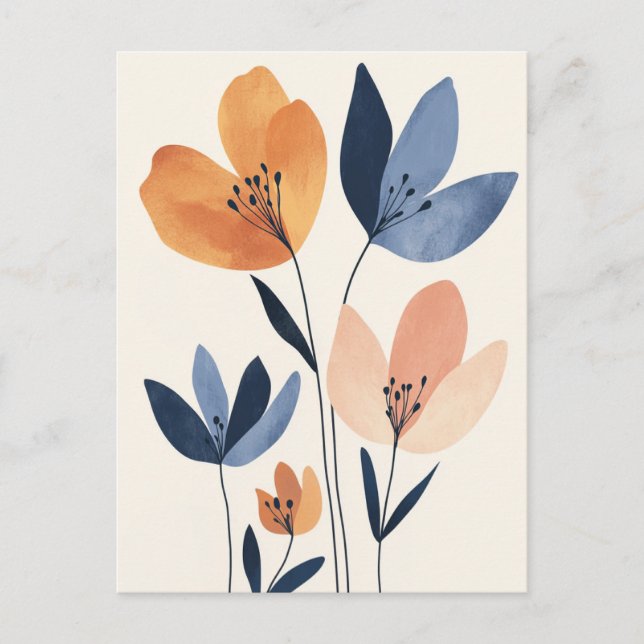 skandinavisches Minimalistisch #175 Postkarte (Vorderseite)