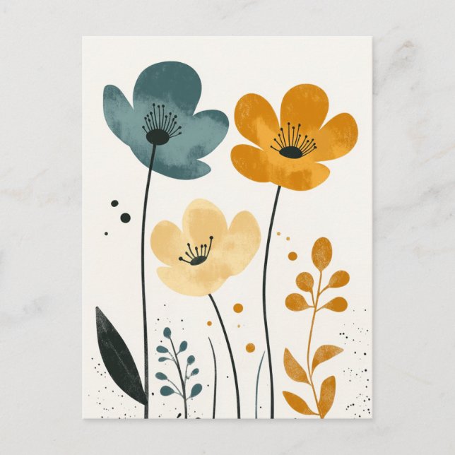 skandinavisches Minimalistisch #177 Postkarte (Vorderseite)