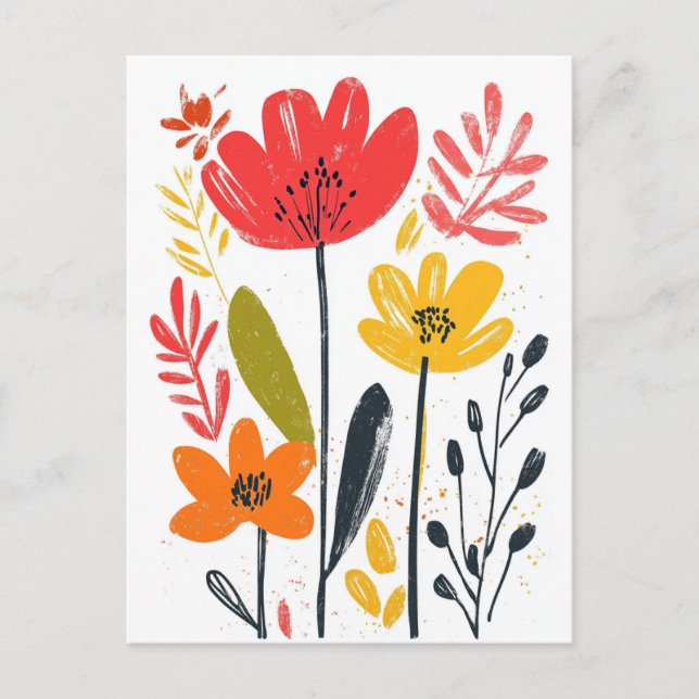 skandinavisches Minimalistisch #182 Postkarte (Vorderseite)