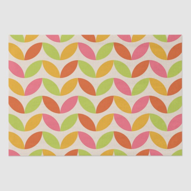 Skandinavisches Muster der Minimalistischen Blätte Seidenpapier (Vorderseite)