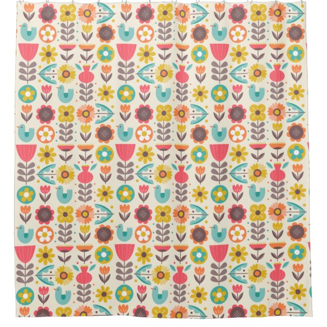 skandinavisches Muster Duschvorhang (Vorderseite)