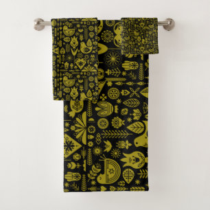 Skandinavisches Muster Kunst Badhandtuch Set