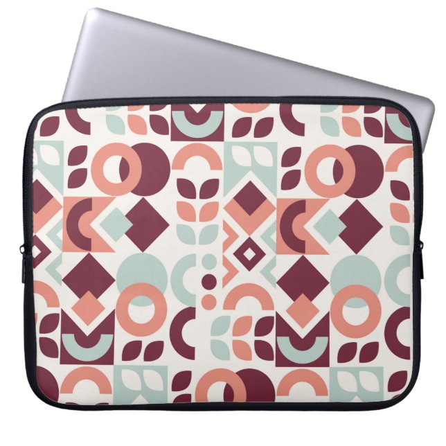 Skandinavisches Musterdesign. Einfache moderne Ret Laptopschutzhülle (Vorderseite)