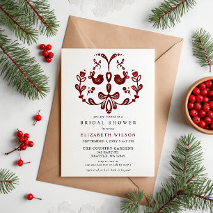 Skandinavisches Nordisches Weihnachtsfest-Brautpar Einladung