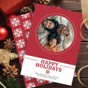 Skandinavisches Nordisches WeihnachtsFoto Personal Feiertagskarte