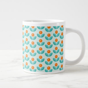 Skandinavisches Orangenmuster Jumbo-Tasse