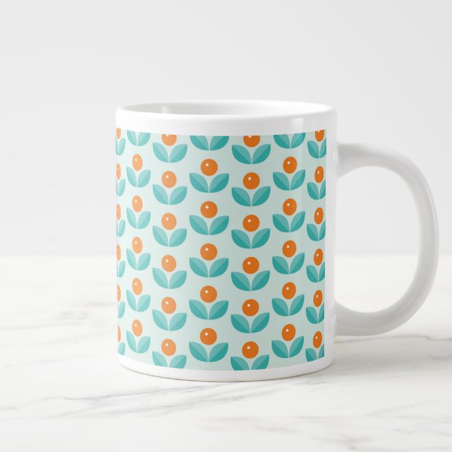 Skandinavisches Orangenmuster Jumbo-Tasse (Rechts)