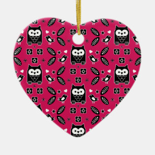 Skandinavisches Owl Folkloregeschenk Keramik Ornament