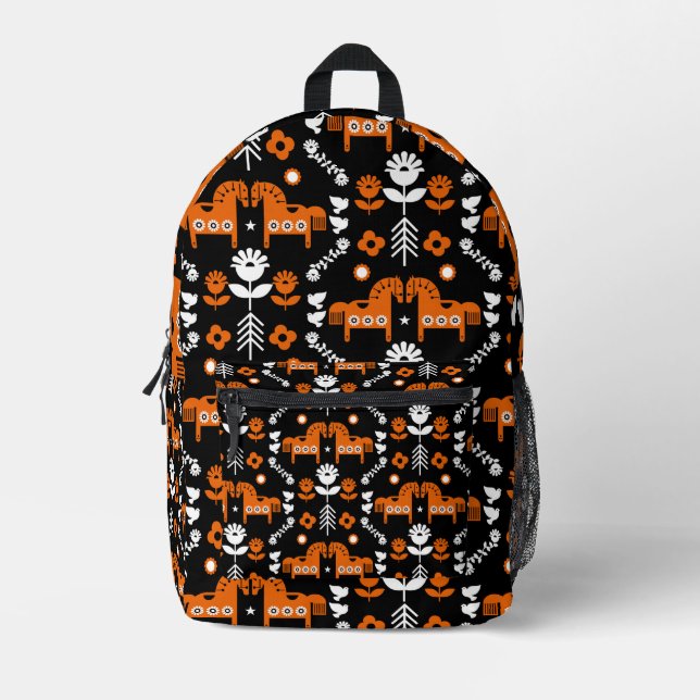 Skandinavisches Pferdervolk Bedruckter Rucksack (Vorderseite)