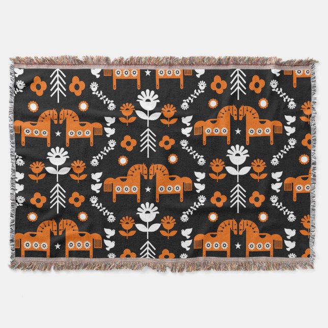 Skandinavisches Pferdervolk Decke (Vorderseite)