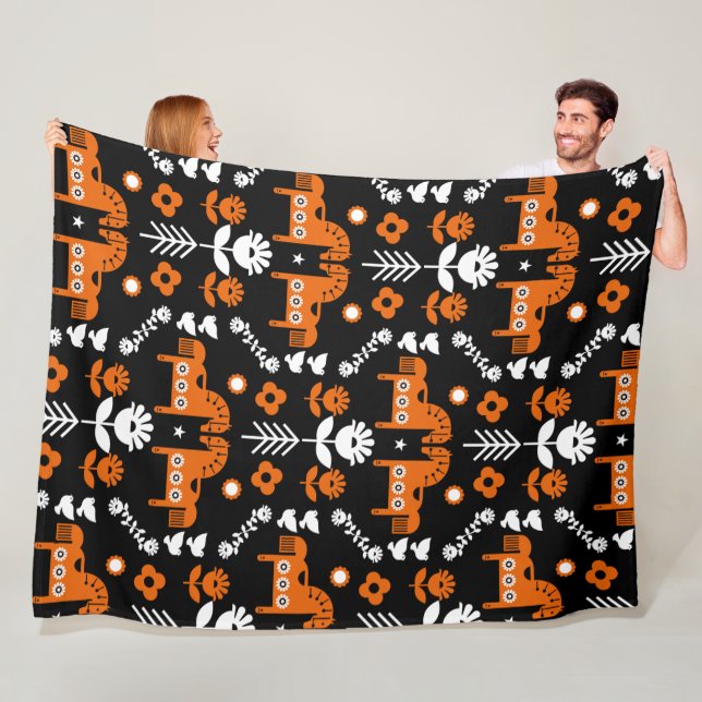 Skandinavisches Pferdervolk Fleecedecke (Beispiel)