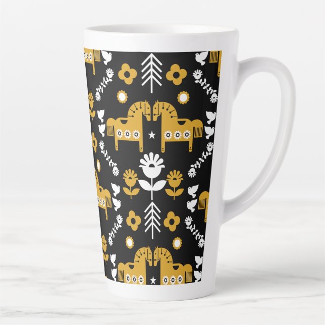 Skandinavisches Pferdervolk Milchtasse (Rechts)