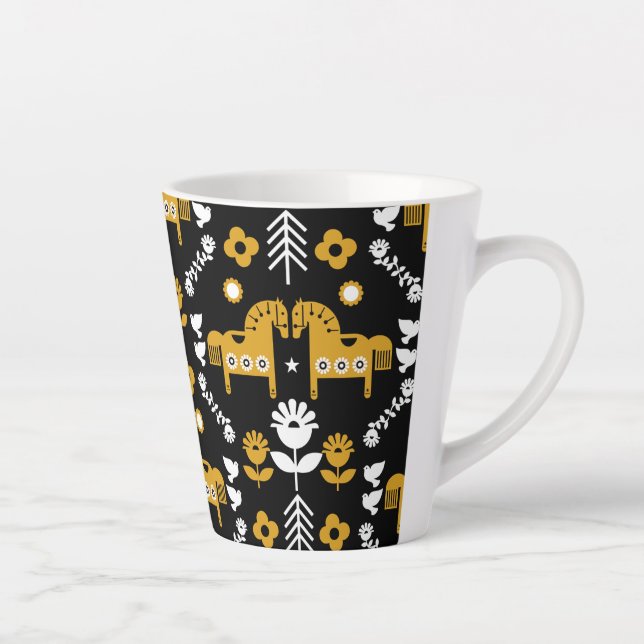 Skandinavisches Pferdervolk Milchtasse (Rechts)