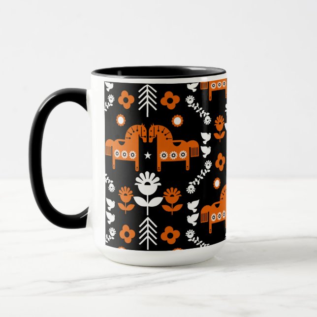 Skandinavisches Pferdervolk Tasse (Links)