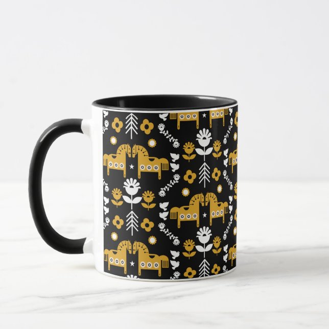 Skandinavisches Pferdervolk Tasse (Links)