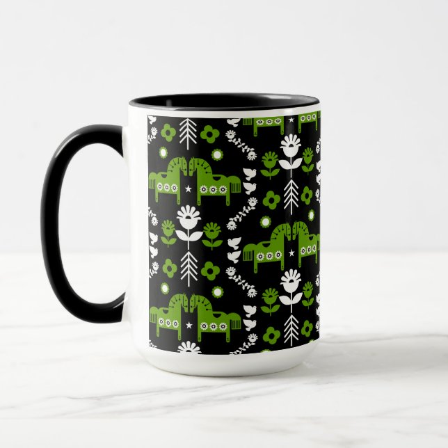 Skandinavisches Pferdervolk Tasse (Links)