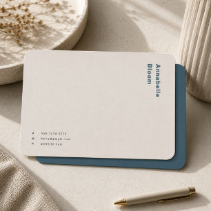 Skandinavisches Rauchblau Minimalistisch Einfach Mitteilungskarte
