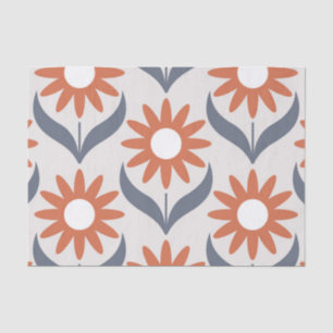 skandinavisches Retroblumenmuster, Retro-Blume, Vi Seidenpapier