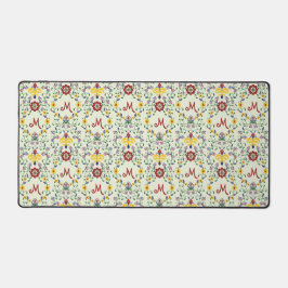 Skandinavisches Rosemaling Monogram Muster Nordic Schreibtischunterlage