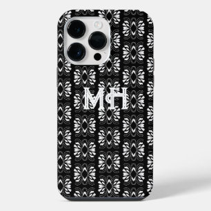 Skandinavisches Schwarz-Weiß-Modern-Flair-Design iPhone 14 Pro Max Hülle