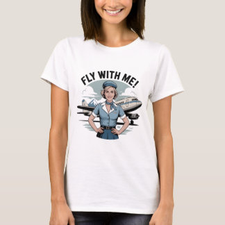 Skandinavisches Stewardess Damen Basic T-Shirt