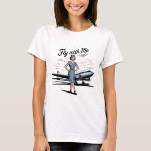 Skandinavisches Stewardess Damen Basic T-Shirt
