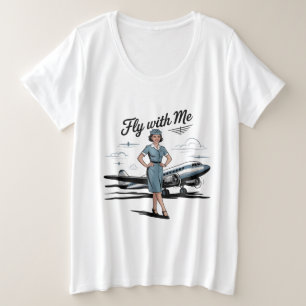 Skandinavisches Stewardess Damen Plus Size T-Shirt