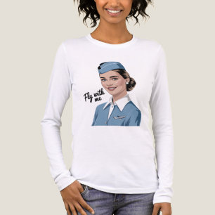 Skandinavisches Stewardess Langarmshirt Tri-Blend Shirt