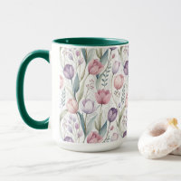 Skandinavisches Tulpen-Blumenmuster