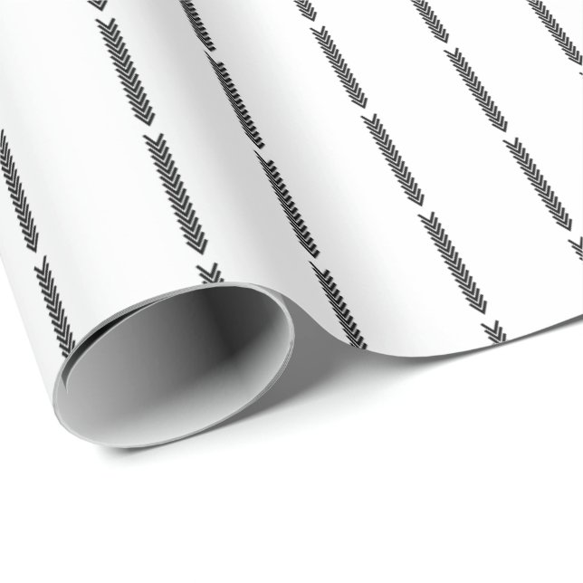 Skandinavisches unbedeutendes Schwarzweiss Geschenkpapier (Rolleneckpunkt)