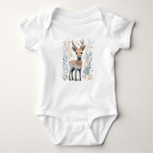 Skandinavisches Volkskind Hirsch Baby Bodysuit