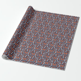 Skandinavisches Volkskunst-Vintage-Muster Geschenkpapier